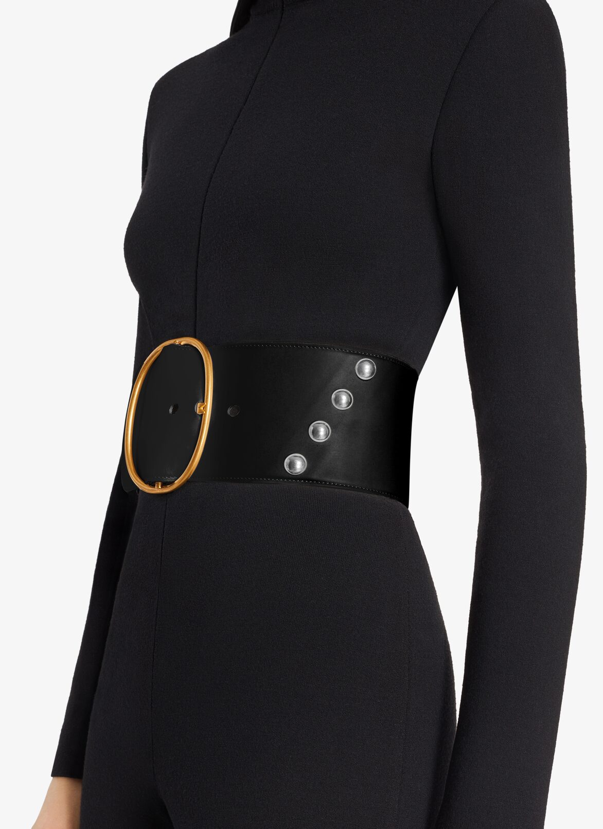 Ovale buckle Belt ALAÏA BLACK/GOLD OVALE BUCKLE BELT